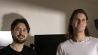 Alec Dejanovic and James Check from Checkonchain at their Sydney home. 