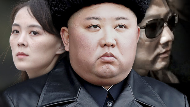 Kim dynasty: Kim Jong-un in centre, sister Kim Yo-jong on the left and brother Kim Jong-chul on the right.