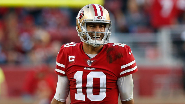 Jimmy Garoppolo passed for 424 yards in the 49ers' win.