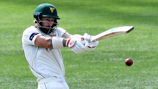 Irresistible form: Matthew Wade backed up a century against Northamptonshire with a quick-fire ton against Derbyshire.