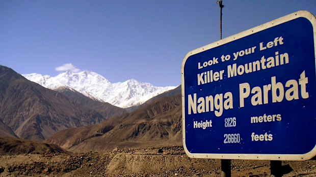 Snow-capped mountain of Nanga Parbat is seen in northern Pakistan. 