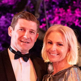 Jonathan Pearce and Nicky Oatley made their first society appearance together at this year's Silver Ball.