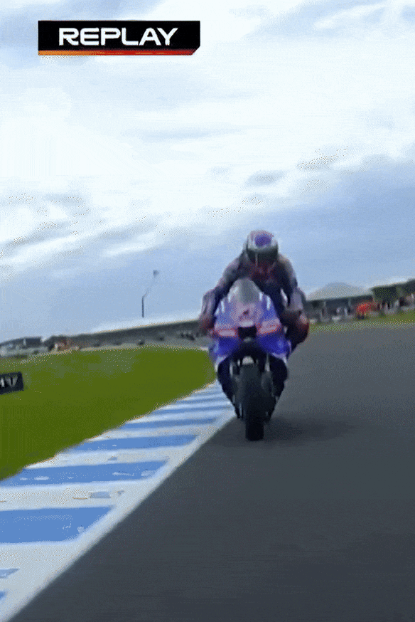 Jack Miller crashes out of the race.