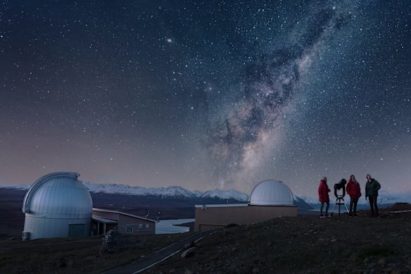 Supplied PR image for Traveller. Check for re-use. New Zealand things to do in Winter Ben Groundwater story. Images from Tourism New Zealand
Tekapo Canterbury dark sky region star gazing