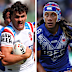 From left: England’s Herbie Farnworth, Samoa’s Jarome Luai and Fiji’s Api Koroisau.
