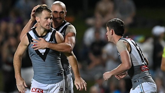 Port Adelaide celebrate.