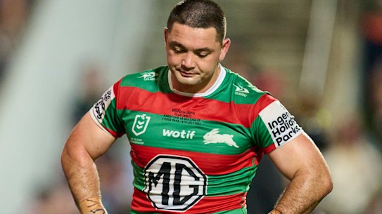 Brandon Smith comes from the field injured during the game in question.