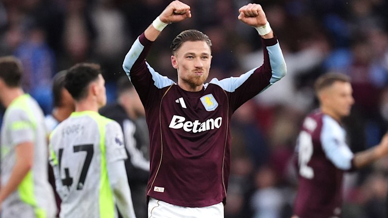 Cash on target as Aston Villa hand Manchester City their first defeat since August