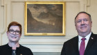 Foreign Minister Marise Payne and US Secretary of State Mike Pompeo in Washington ahead of AUSMIN talks.