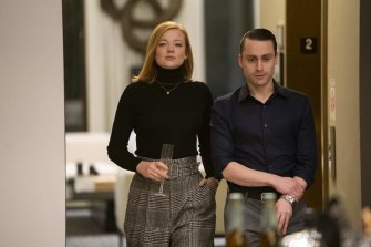 Shiv Roy (Sarah Snook) and Roman Roy (Keiran Culkin) in season two of Succession.
