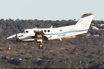 The plane landed at Perth Airport around 10.40am on Tuesday.