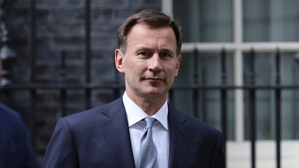 Britain's Foreign Secretary Jeremy Hunt leaves 10 Downing Street, following a meeting held over British oil tanker Stena Impero which was captured by Iran.