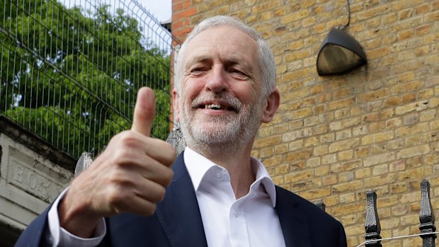 Something to smile about? Jeremy Corbyn, leader of Britain's opposition Labour Party.