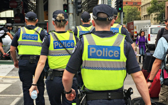 Police in Melbourne.