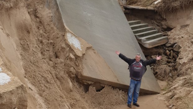 Wild weather has destroyed the Wonthaggi Life Saving Club at Cape Paterson