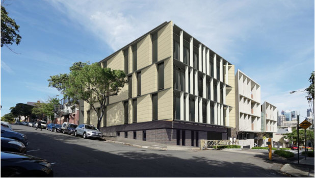 An artist's impression of a new building on the site of the heritage-listed Wilkinson House, which SCEGGS Darlinghurst proposes to demolish.