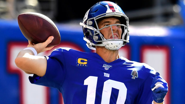 End of an era: The Giants jettisoned Eli Manning after a humiliating 28-14 loss to the Buffalo Bills.