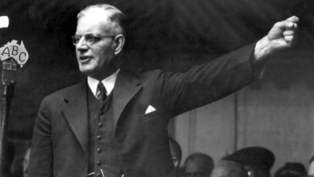 Former prime minister John Curtin. Mr Curtin feared Japanese invasion after they took Singapore in World War 2.