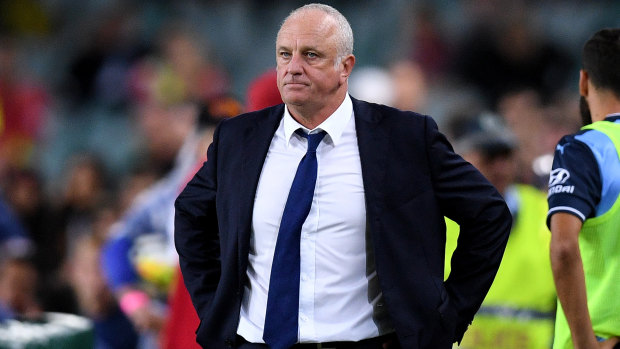 Horror ending: Graham Arnold after Sydney FC's semi-final loss.