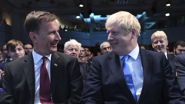 Boris Johnson, right, defeated foreign secretary Jeremy Hunt in a landslide. 