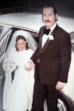 Kerry Doyle with her father John on her wedding day.