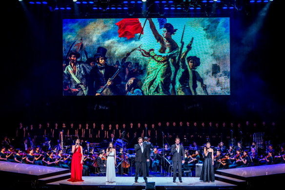 Michael Ball (centre) in the Taipei concert of Do You Hear The People Sing?