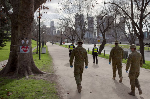 ADF personnel were later used in Victoria during the lockdown to help with police enforcement.