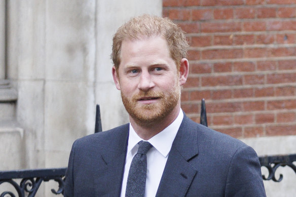 Prince Harry leaving the court. 