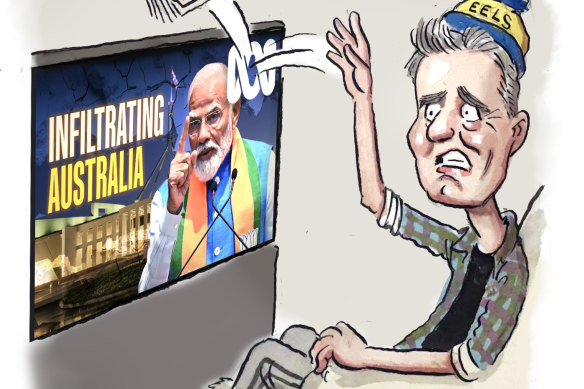 Labor MP Andrew Charlton is unhappy at the ABC’s report on Narendra Modi.