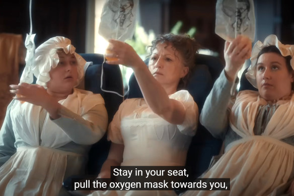 British Airways’ latest safety video plays on the popularity of period television shows.