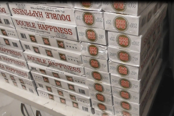 Double Happiness cigarettes intercepted at the border.