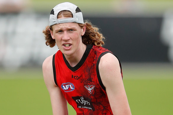 Mason Fletcher has trained with Essendon but has chosen to chase an NFL punting dream. 