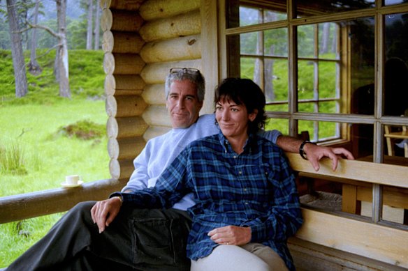 An undated photo from the DoJ files shows Jeffrey Epstein and Ghislaine Maxwell at a hunting lodge on the royal family’s Balmoral Estate.