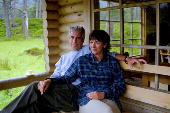 An undated photo from the DoJ files shows Jeffrey Epstein and Ghislaine Maxwell at a hunting lodge on the royal family’s Balmoral Estate.