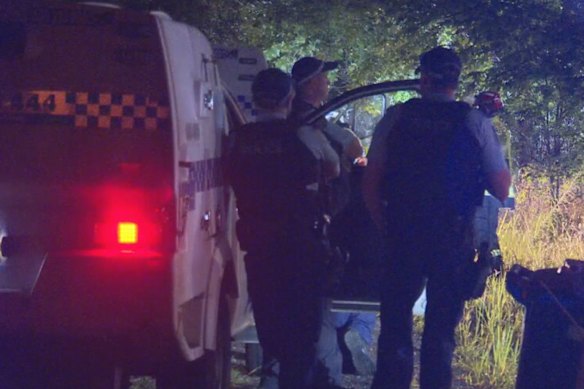 Police on the scene of the fatal shooting on the NSW Central Coast.