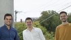 StrongRoom AI’s co-founders Max Mito and Christopher Durre pictured with EVP’s Misha Saul (left).