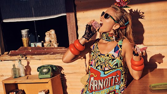 FIRST USE AGE/SMH ONLY. OTHERS DO NOT USE UNTIL JULY 20, 2019. Camilla x Arnott's pieces for Melissa Singer story. Photos: supplied