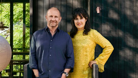 Grand Designs Transformations co-hosts Anthony Burke and Yasmine Ghoniem.
