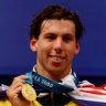 Gold medal winner Grant Hackett (right) and Kieren Perkins at the Sydney Olympics in 2000.