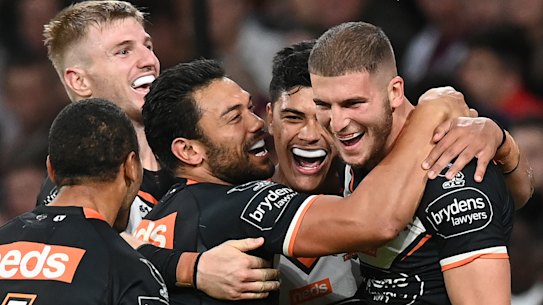 Adam Doueihi (right) is determined to bring success to Wests Tigers.