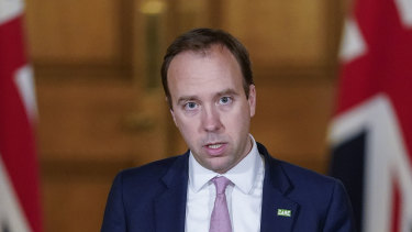 UK Health Secretary Matt Hancock.