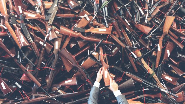 About 700,000 guns were handed in to Australia's buyback nearly 20 years ago.