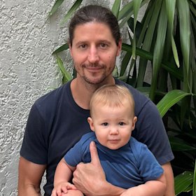 Zenon Misko, credited by some as the creator of the magic coffee, with his son Yuri.