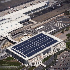 Solar panels at Adelaide Airport.