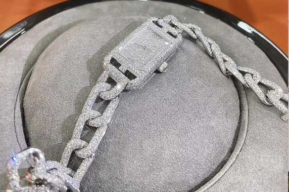 A Hermes watch that was stolen from a house in Primrose Hill, London.