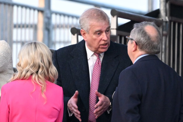 Prince Andrew, the Duke of York, during last week’s Coronation Concert.