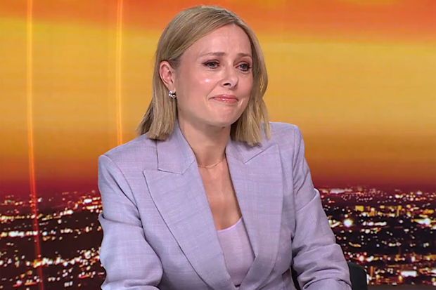 Allison Langdon teared up while talking to the stranded Sydney family.