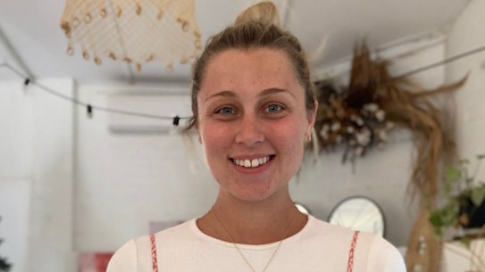 Lottie McCutcheon, owner of The Studio at Trangie, a hybrid cafe-art-studio-boutique in central-western NSW. 