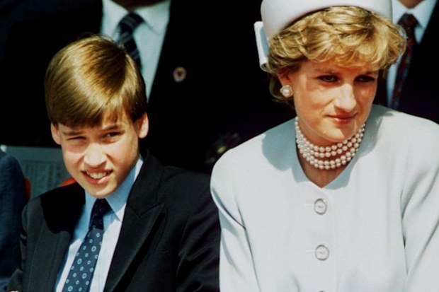 Prince William and Princess Diana in 1995.