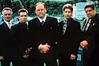 his undated publicity image released by HBO shows, from left, Tony Sirico, Steven Van Zandt, James Gandolfini, Michael Imperioli and Vicint Pastore,from the HBO drama series "The Sopranos"